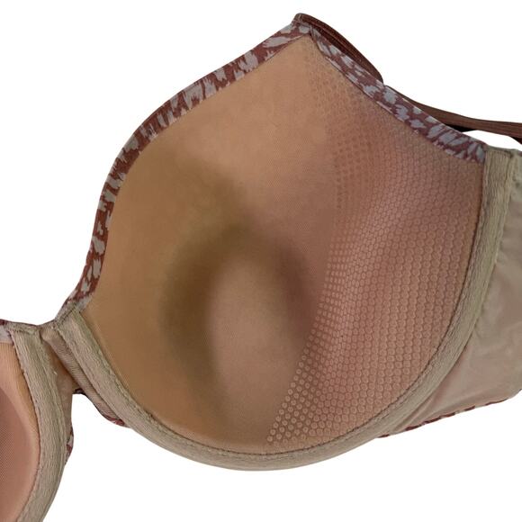Victoria's Secret Women's 36D Tan Beige Lined Perfect Coverage Bra Underwire - Picture 5 of 9